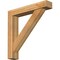 Ekena Millwork Traditional Block Rough Sawn Bracket w/ Offset Brace, Western Red Cedar, 6"W x 32"D x 32"H BKT0604X32X32TRA05RWR - alternate 1